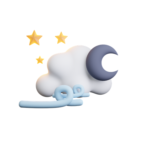 Windy Night  3D Icon