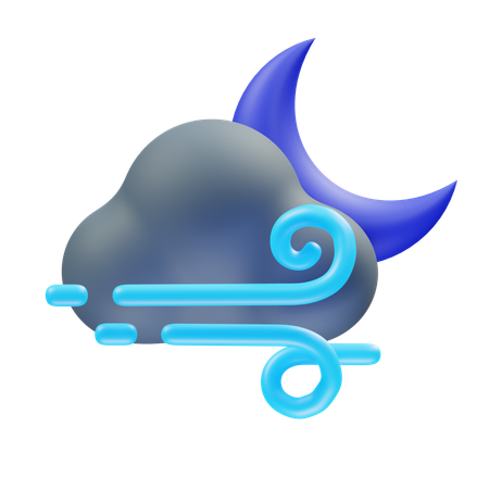 Windy Night  3D Icon