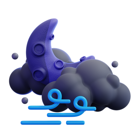 Windy Night  3D Icon