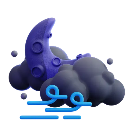 Windy Night  3D Icon