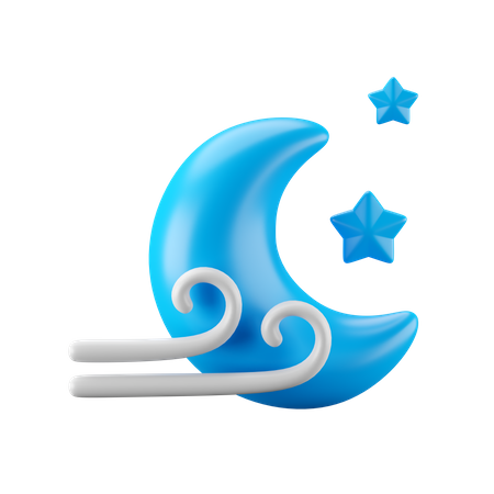 Windy Night  3D Icon