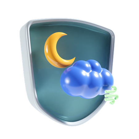 Windy Night  3D Icon