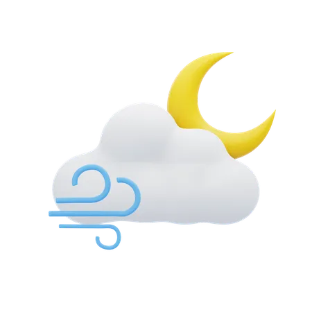 Windy Night  3D Icon