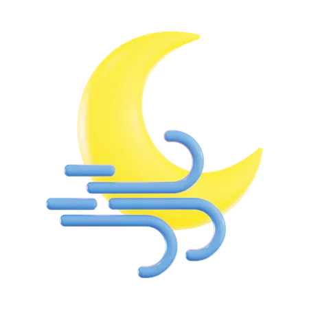 Windy Night  3D Icon