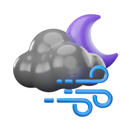 Windy Night  3D Icon