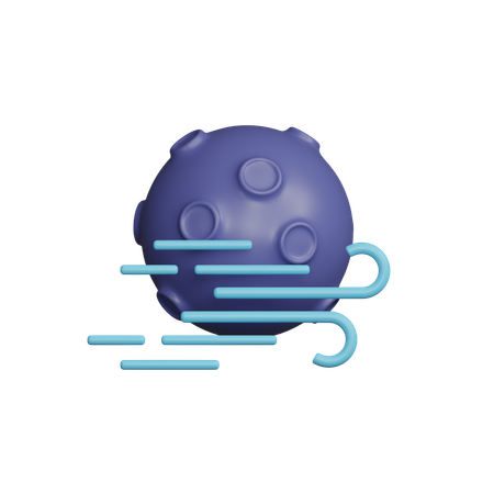 Windy Night  3D Icon