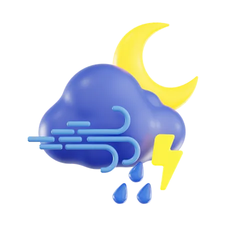 Windy Rain  3D Icon