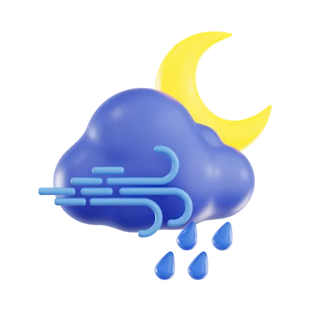 Windy Rain  3D Icon