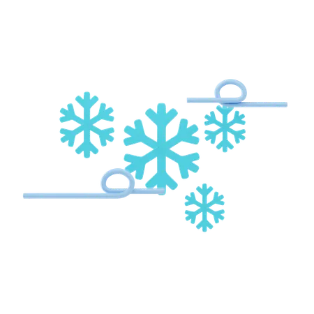 Windy Snow  3D Icon