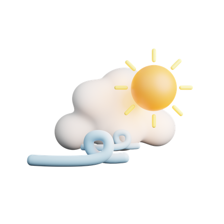 Windy Sunny  3D Icon