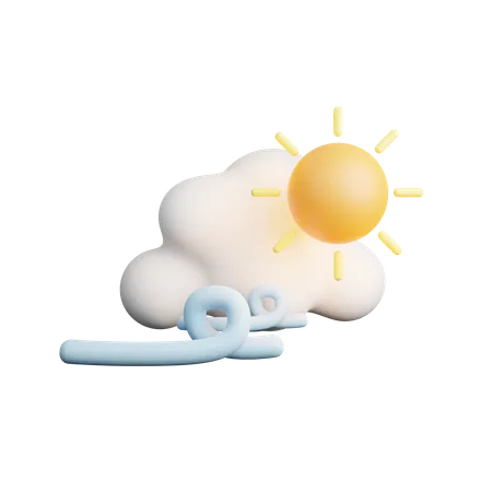 Windy Sunny  3D Icon