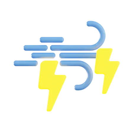 Windy Thunder  3D Icon