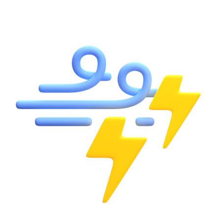 Windy Thunder  3D Icon