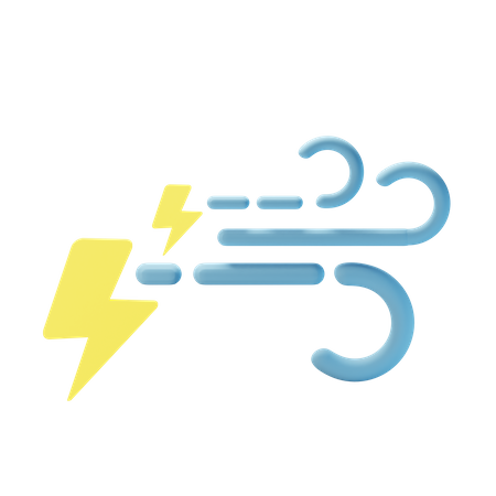 Windy Thunder  3D Icon