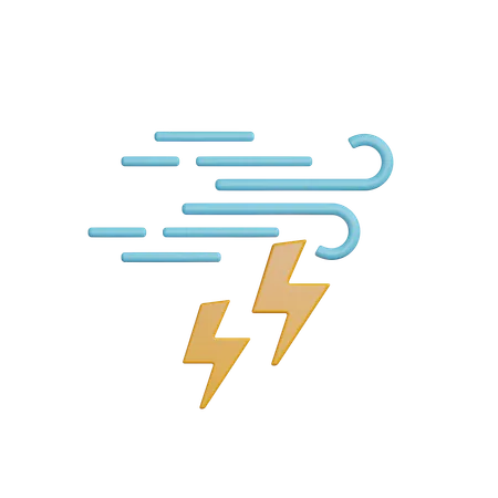 Windy Thunder  3D Icon