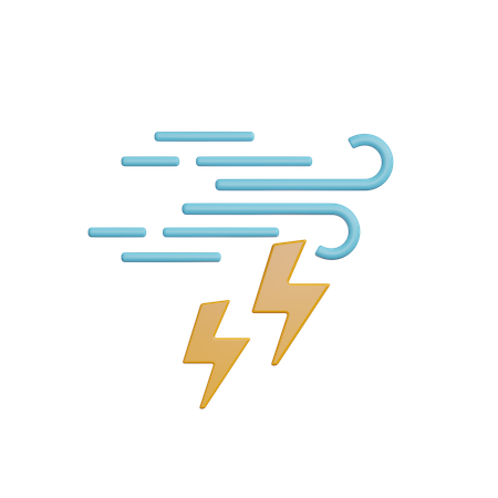 Windy Thunder  3D Icon