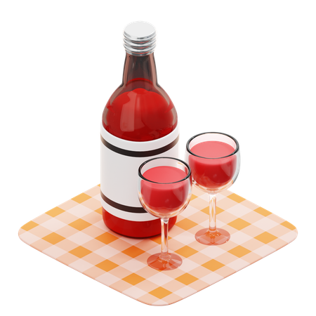 Wine  3D Icon