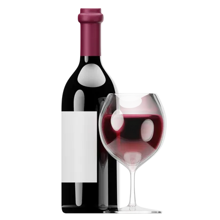 Wine 3D Illustration