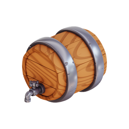 Wine Barrel  3D Icon