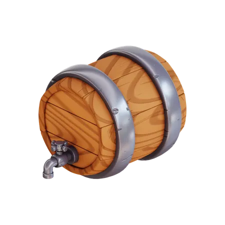 Wine Barrel  3D Icon