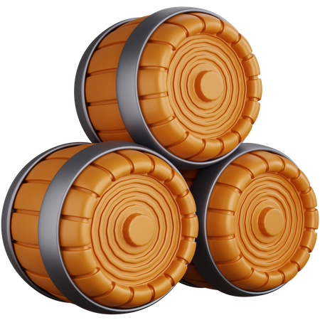 Wine Barrel  3D Icon