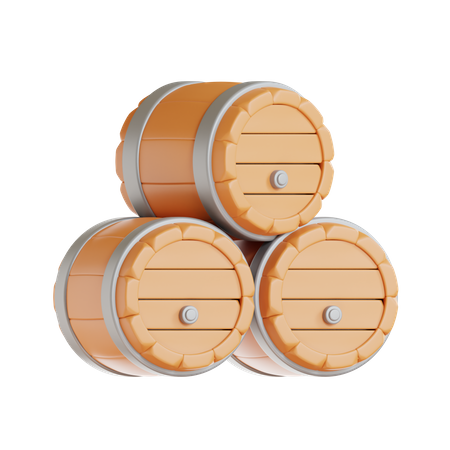 Wine Barrel  3D Icon