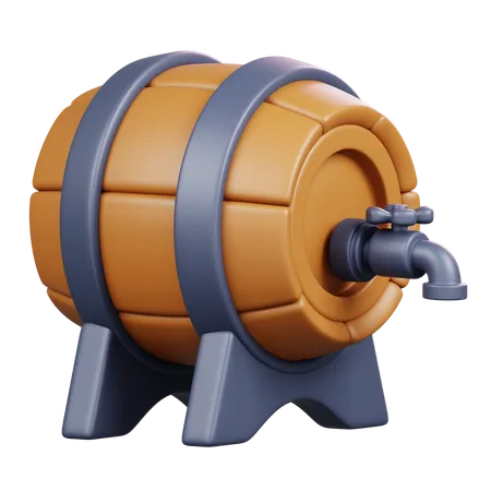 Wine Barrel  3D Icon