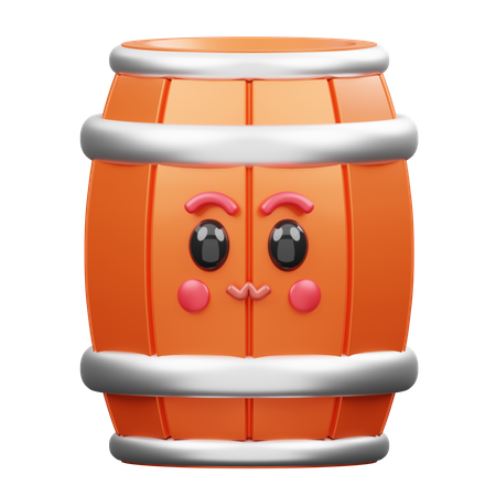 Wine Barrel 3D Illustration