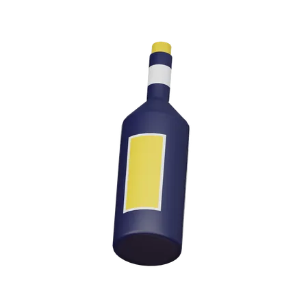 Wine Bottle 3 D Icon 3D Icon