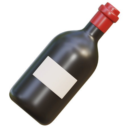 Wine Bottle  3D Icon