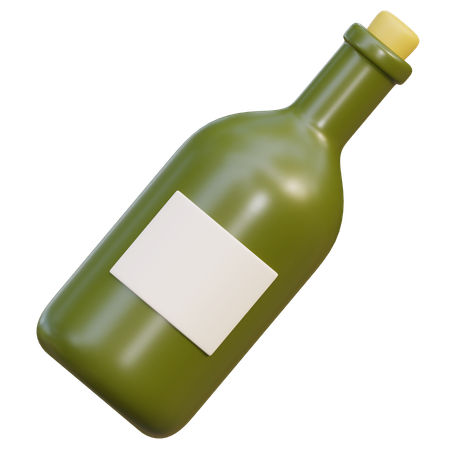 Wine Bottle  3D Icon