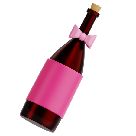 Wine Bottle  3D Icon