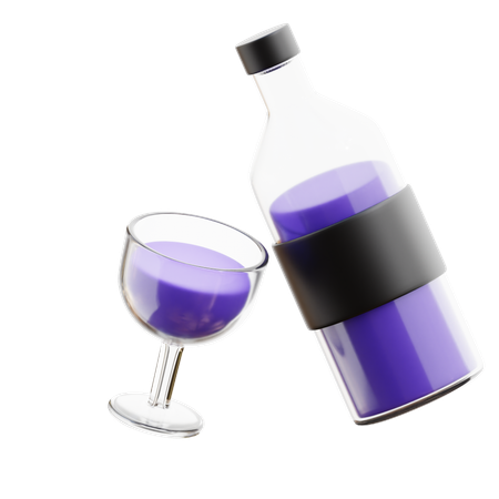 Wine Bottle  3D Icon