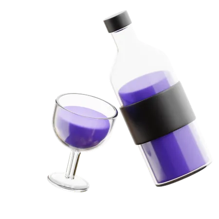 Wine Bottle  3D Icon