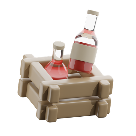 Wine Bottle  3D Icon