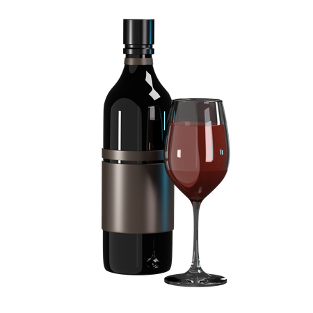 Wine Bottle  3D Icon