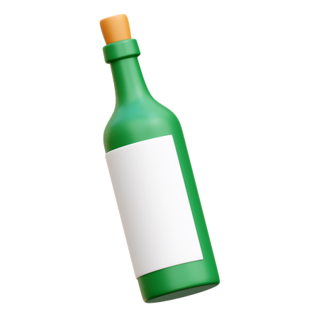 Wine Bottle  3D Icon