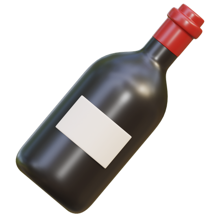 Wine Bottle  3D Icon