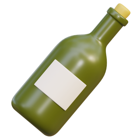 Wine Bottle  3D Icon