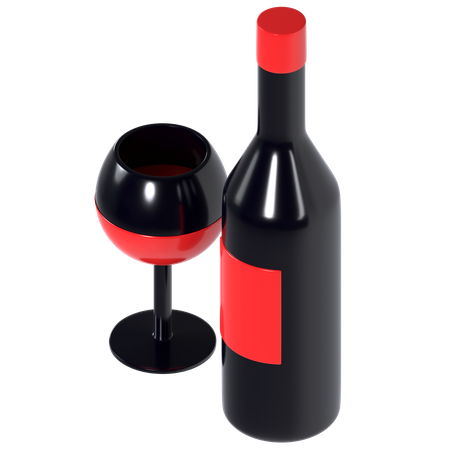 Wine Bottle  3D Icon