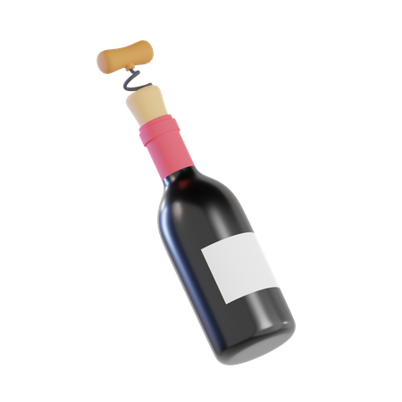 Wine Bottle  3D Icon