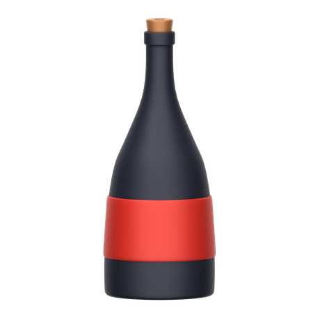 Wine Bottle  3D Icon