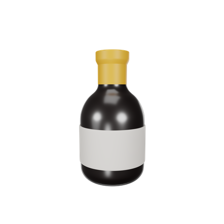 Wine Bottle 3D Icon