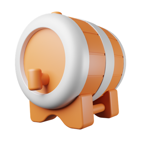 Wine Drum  3D Illustration