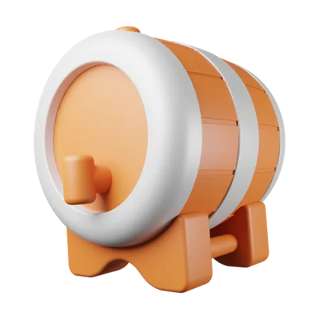 Wine Drum  3D Illustration