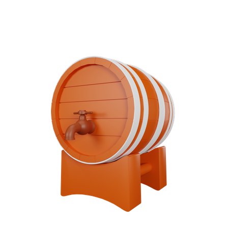 Wine Drum  3D Icon