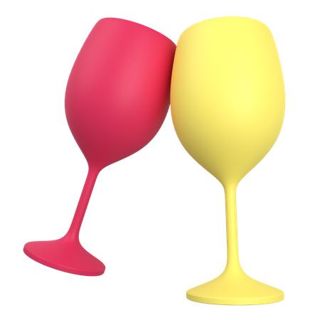 Wine Glass 3D Illustration