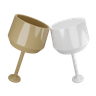 3d wine glasses emoji