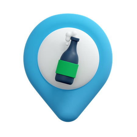 Épingle de localisation du vin  3D Icon