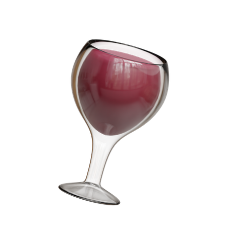 Wine Red Glass  3D Icon